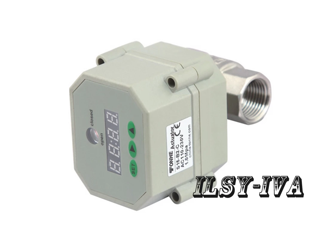 DN15 DN20 DN25 светодиодный клапан из нержавеющей стали с таймером AC/DC9 ~ 24V