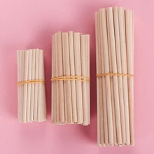 50 pçs pinho redondo varas de madeira contando varas brinquedos educativos premium durável passador modelo de construção carpintaria artesanato diy