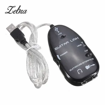 

Electric Guitar Interface Link Audio USB Cable Adapter Audio Effects Regulator For Windows XP Recording Guitar Accessories