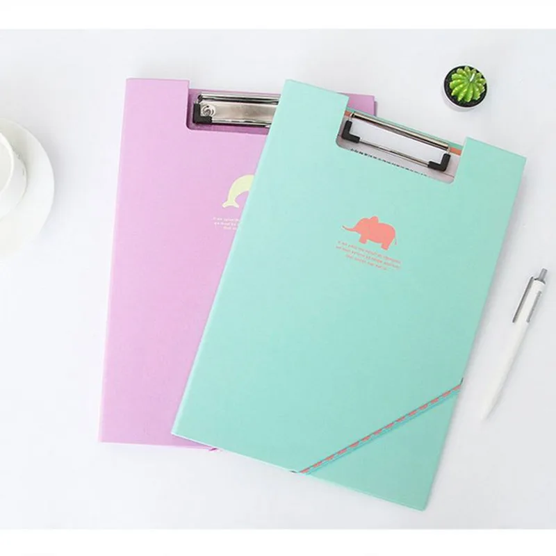 

Coloffice 1PC Candy Color Filing Production Folder Multi-Function Clip File Document File Folder WordPad Clipboard School Office