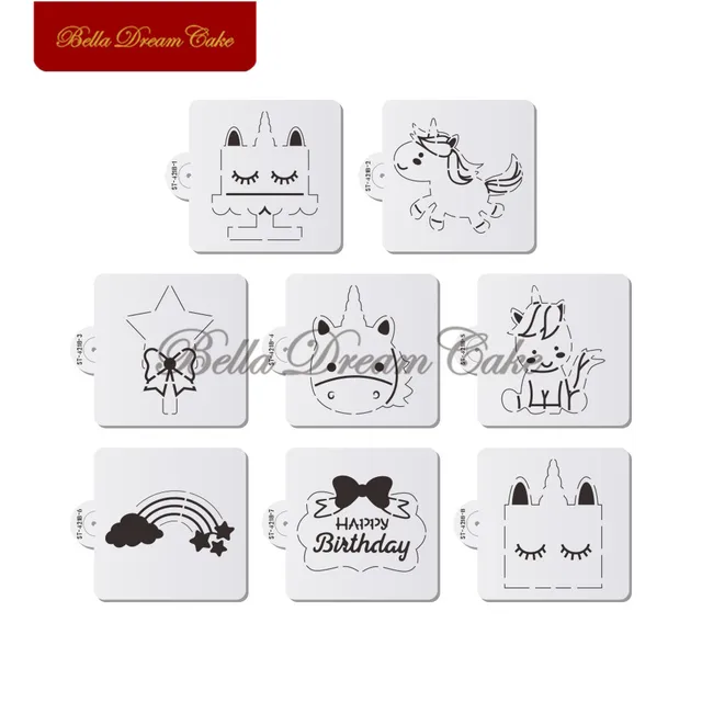 unicorn horn cookies stencils cake stencil set unicorn birthday cake