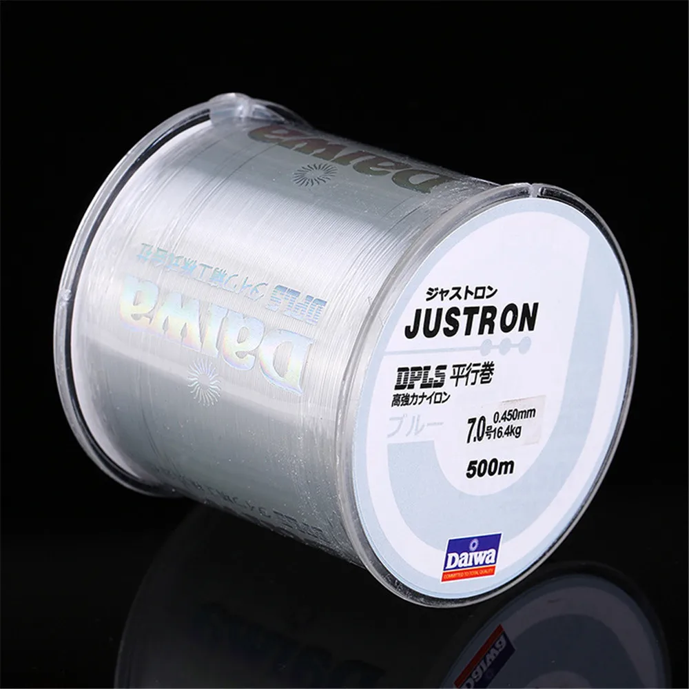 

BrandsWeihe Fishing 500m Super Strong Daiwa Justron Nylon Fishing Line 2LB - 40LB 4 Colors Japan Monofilament Main Line With