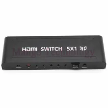 New 5×1 Switcher Converter adapter Support audio HDMI 1.4 3D video 720p 1080i 1080p 5 port HDMI Switch