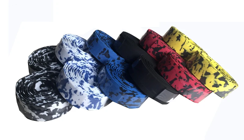 V/élo V/élo Guidon Tape Camouflage Poign/ée De V/élo Ceinture en Li/ège avec Barre Bouchons Accessoires V/élo Noir /& Rouge
