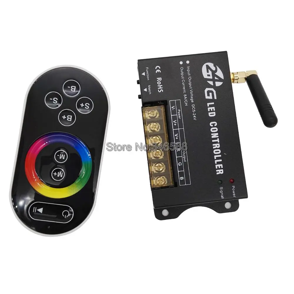 transmisión Salvación Hábil Dc5-24v 8a*3ch 24a Rgb Led Controller Rf201 With 2.4ghz Rf Touch Remote For  5050 Or 3528smd Rgb Led Strips - Rgb Controler - AliExpress