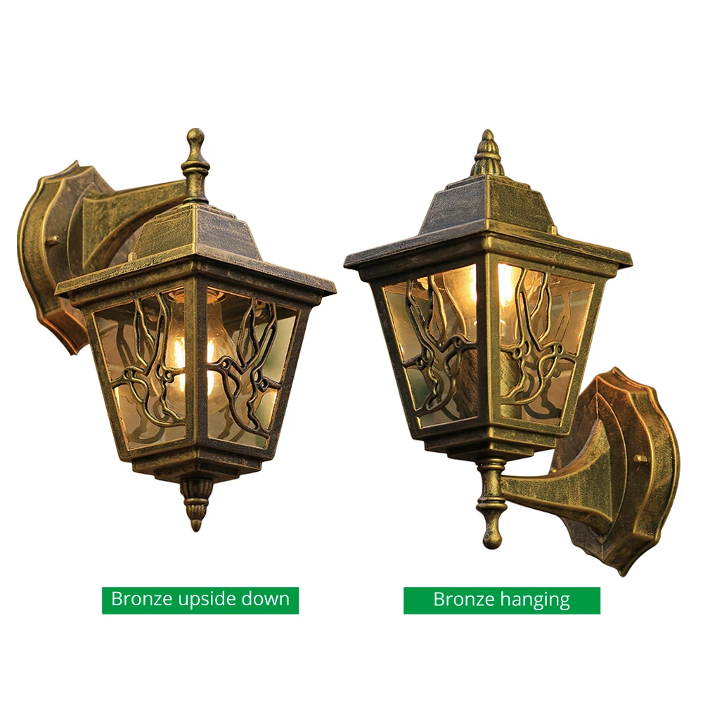 LED Garden Wall Light Outdoor Lighting Wall Lamps Outside Patio Bronze Exterior Sconces E27 Bulb Yard Street Waterproof Lamp
