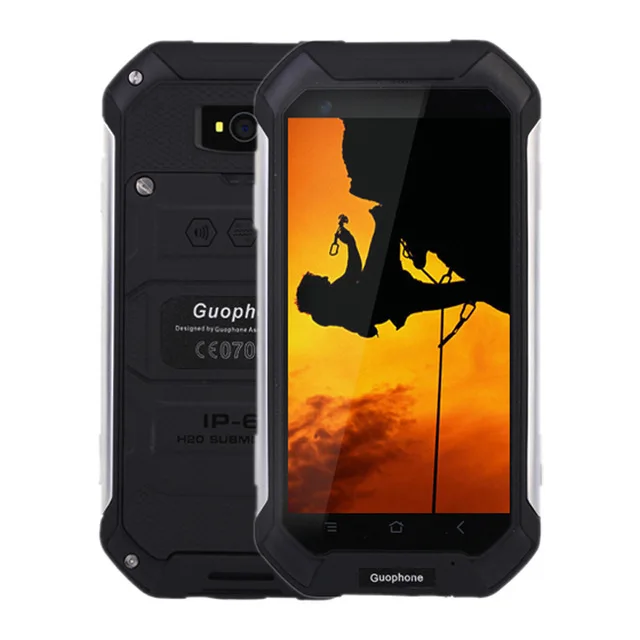 Смартфон GuoPhone V19 Android MTK6580 четырехъядерный Экран 4,5 дюймов 1 ГБ ОЗУ 8 Гб ПЗУ IP68 Ударопрочный пылезащитный Мобильный телефон - Цвет: Черный