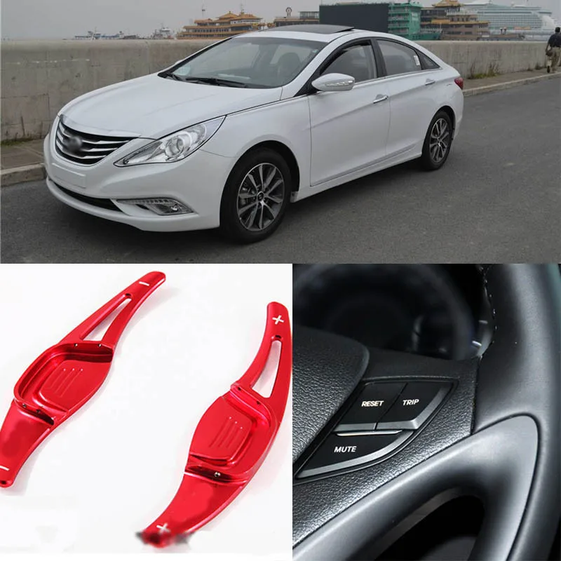 

Savanini 2pcs Alloy Add-On Steering Wheel DSG Paddle Shifters Extension For Hyundai Sonata 2010-2016/I40 2015