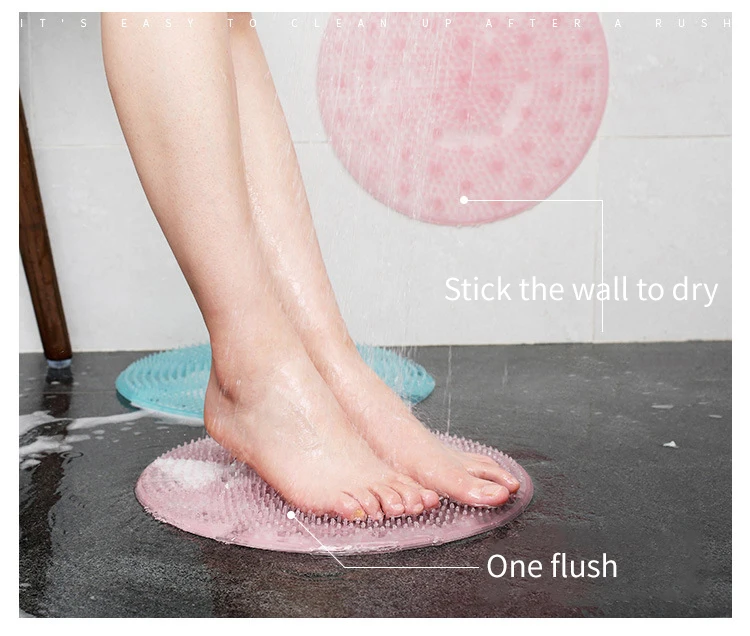 Душ Силиконовый ленивый мыть ванночка для ног Подушка, при массаже спины средства ухода за кожей стоп мойка Чистка щеткой уход Ванная комната нескользящий коврик с присосками под чашки инструменты