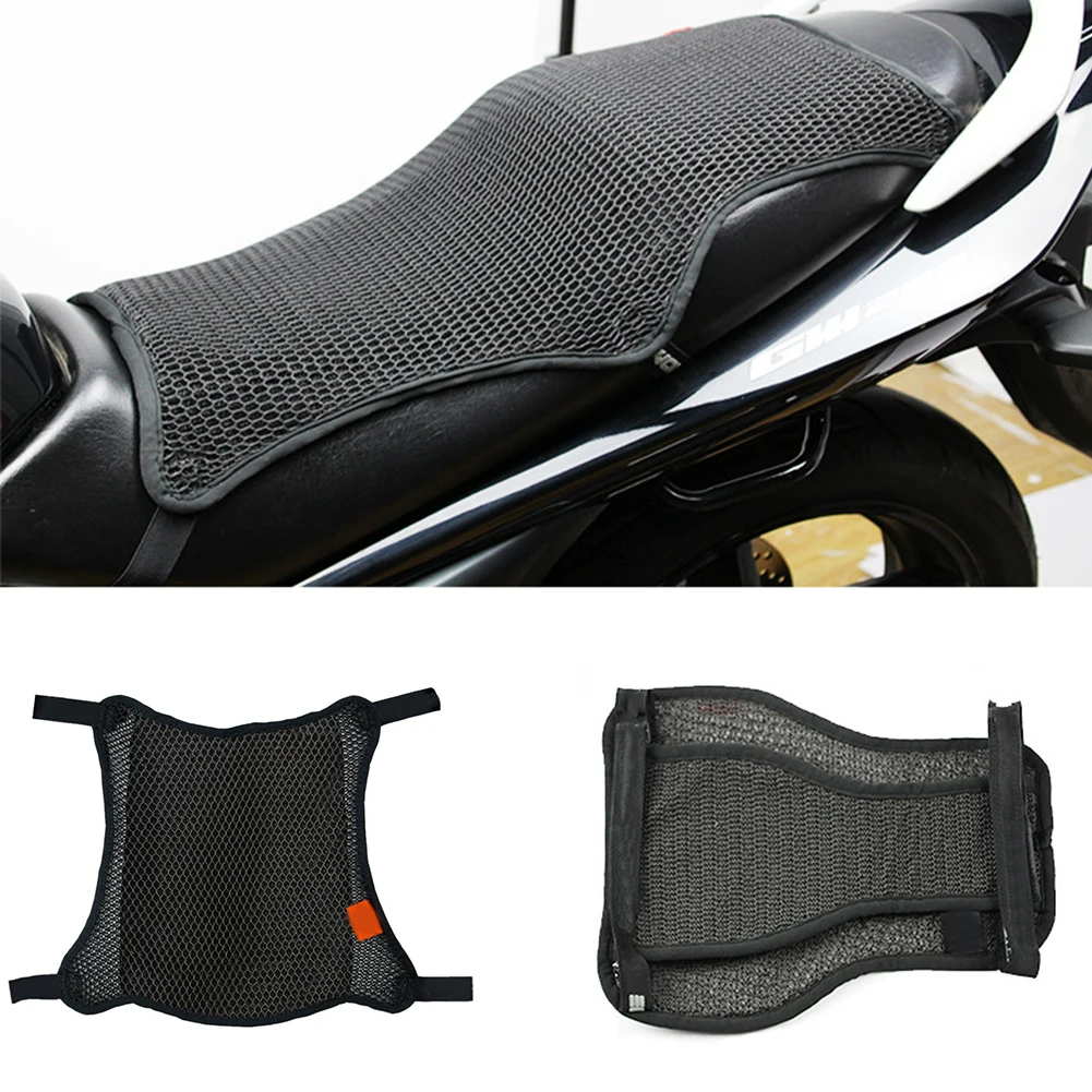 Теплоизоляция дышащий чехол для сиденья мотоцикла солнцезащитный коврик амортизация 3D сетчатая ткань прочный двухслойный нескользящий
