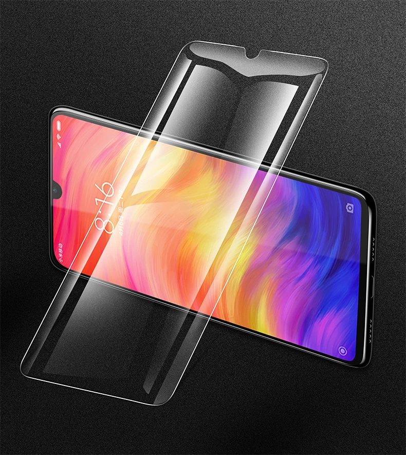 2 шт./лот закаленное стекло для Xiaomi Redmi Note 7 Pro Защита экрана note защита от Blu ray