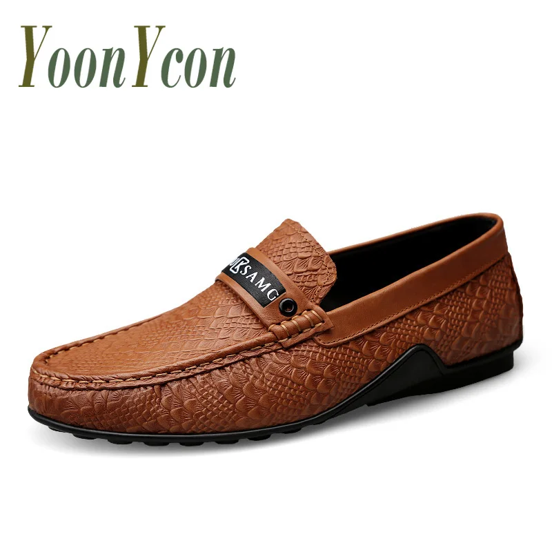 

2019 Mens Office Shoes Genuine Leather Luxury Loafers Men Casual Footwear British Fashionable Driving Loafers Moccasins Mens
