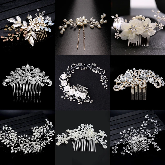 Wholesale Women Jewelry Handmade Crystal Leaf Hair Comb Bridal Wedding Hair  Comb Fancy Hair Accessories From malibabacom