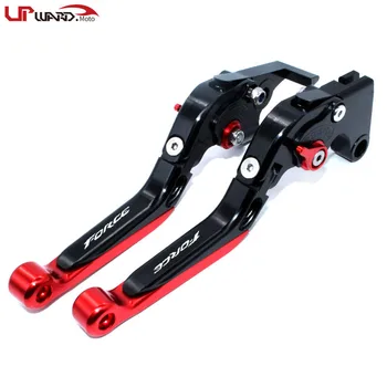 

For YAMAHA FORCE155 FORCE 155 2017 2018 Motorcycle Accessories Folding Extendable Brake Clutch Levers LOGO FORCE