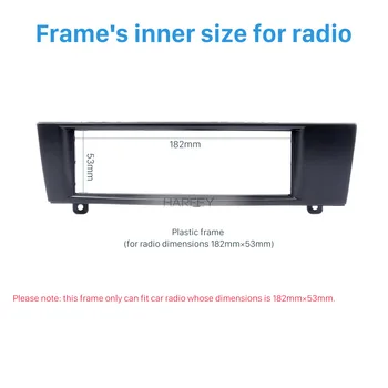 

Harfey Car Fascia Refitting 182*53mm One Din Frame Kit Radio Panel for BMW 3 Series E90 E91 2004 2005 2006 2007-2012 Radio Frame