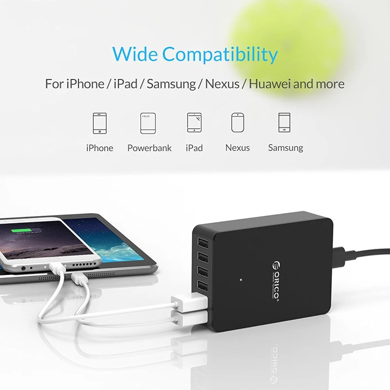 USB зарядное устройство ORICO универсальное настольное для iPhone 7 samsung galaxy S8 6