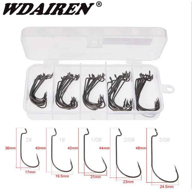 Cheap 50pcs High-carbon Steel Crank Hooks Set 5 Size Soft Bait Fish Hook Fishhooks Fishing Tackle with Storage Durable Box Set Cheap 50pcs High-carbon Steel Crank Hooks Set 5 Size Soft Bait Fish Hook Fishhooks Fishing Tackle with Storage Durable Box Set