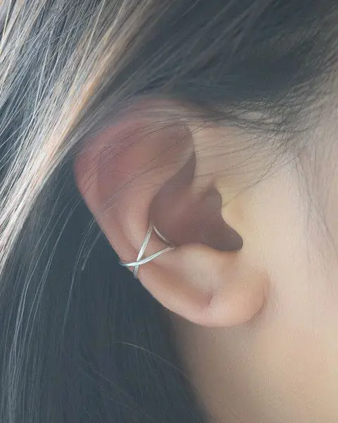 

Laramoi 925 Sterling Silver Vintage Cross Cartilage Adjustable No Piercing Earrings Charm Fashion Jewelry Gift for Women Girls