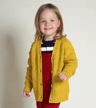 Kids fall and winter sweater coat long-sleeved knit 100% cotton cardigan child tops coat baby boys and girls 1-5Y