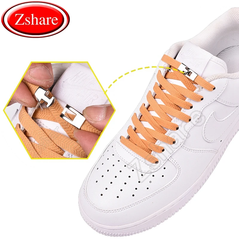 New 1 Second Quick Elastic Shoelaces Flat Shoe laces No Tie Cross Buckle Lock Shoelace Kids Adult Leisure Sneakers Lazy laces
