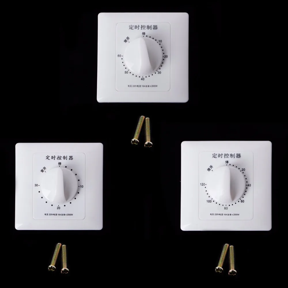 

AC 220V Timer Switch Control Pump Mechanical Countdown Control Interruptor 30/60/120 Minutes