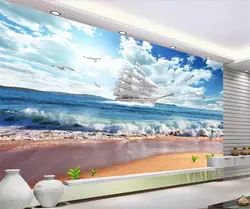Beibehang заказ обои 3d фотообои супер гладкий морской пейзаж 3D спрей задний план росписи обоев 3d papel де parede