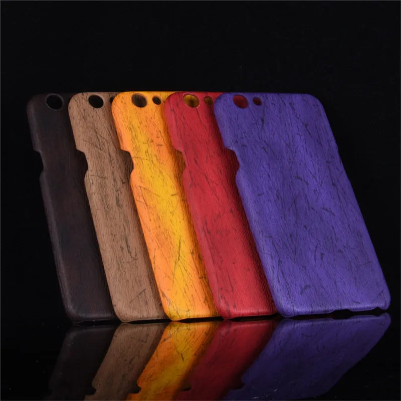 subin New arrival For Oppo F3 Case Vintage Wood PU Leather PC hard Protective shell Cover For Oppo F3 Phone Cases