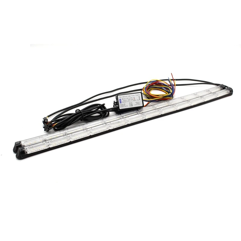 Tak Wai Lee 2X 4 Changes External Flexible LED Daytime Running Strip Light Crystal Eyes Flow Turn Signal Car Day Lamp Styling