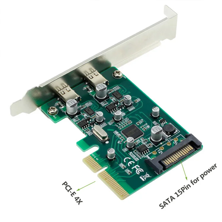 Maikou 2 puertos USB 3,1 tipo C PCI Express controlador añadir en el soporte de tarjeta pci-e 4x a USB-C adaptador super velocidad de 10 Gbps Maikou 2 puertos USB 3,1 tipo C PCI Express controlador añadir en el soporte de tarjeta pci-e 4x a USB-C adaptador super velocidad de 10 Gbps