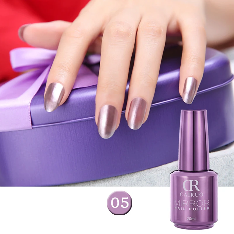 

1 Pc 20ml Nail Art Mirror Metal Bright Colour 12 Colors Long Lasting Nail Polish Glue Art Gel Lacquer Nail Brush Tool TSLM1