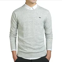 New Spring Autumn Fashion Casual Knitted Sweater Mens Harmont 100%cotton solid pullover men Blaine O-neck slim fit sweaters 1