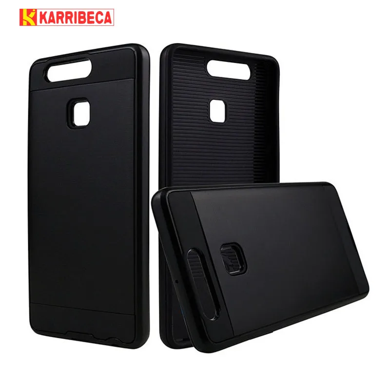Rugged hybrid defend case For Huawei P9 Lite funda coque hoesje shockproof brushed armor cover for P8 etui kryt tok | Мобильные