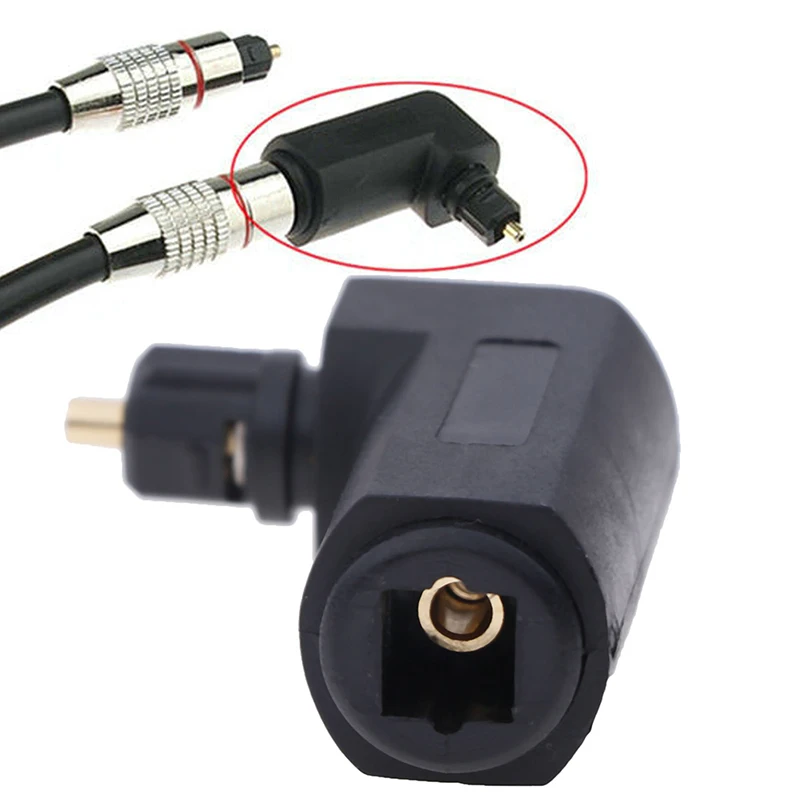 New Female To Male Digital Optical Audio Cable Adapter 90 Degree Right Angle For Toslink TV | Электроника