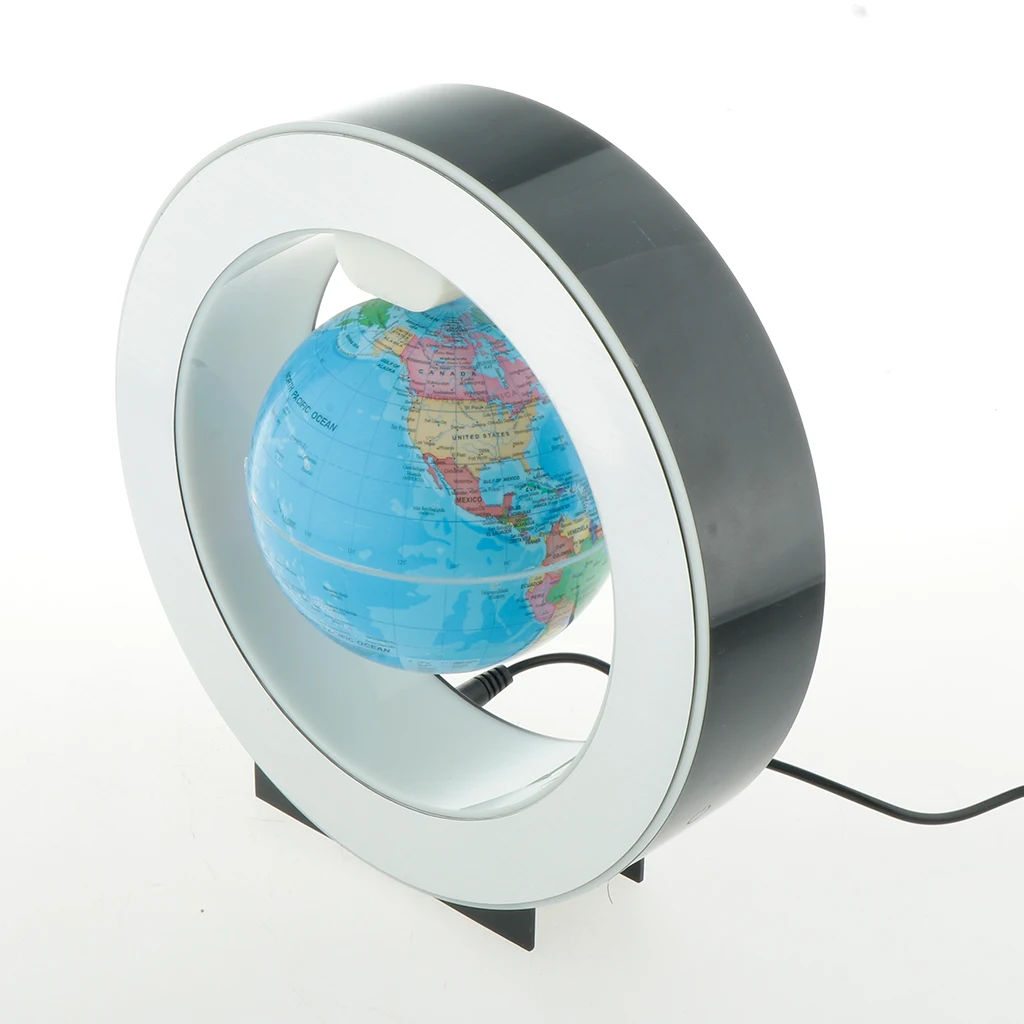 LED Magnetic Levitation Globe Lamp Decoration 6 Inches Bedroom Bookcase Night Light Home Decor