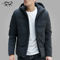 Зимняя куртка Мужская Теплая стеганая с капюшоном пальто Модная Повседневная брендовая пуховая Парка мужская куртка и пальто толстовки