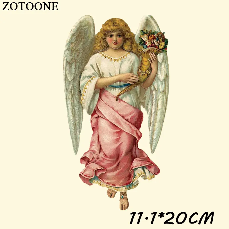 ZOTOONE Angel патч с железом для одежды, футболка, платье, сделай сам, угол, украшение для девочки, переводные наклейки для одежды C - Цвет: TH0489