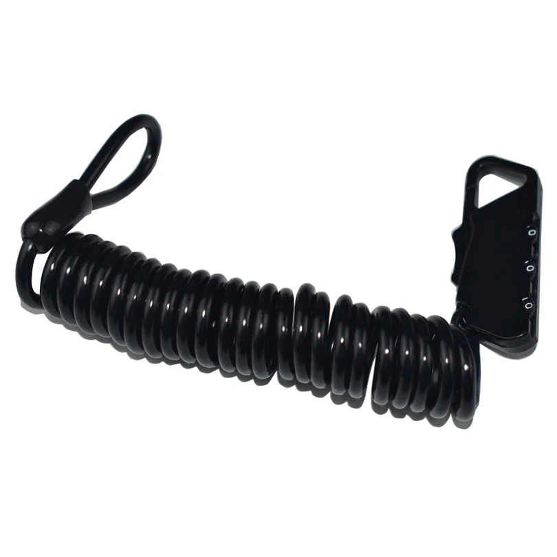 

Chcycle Motorcycle Helmet Mini Lock Anti-Theft Resettable 3 Digit Combination Lock with Stretched Cable Security PIN Locking