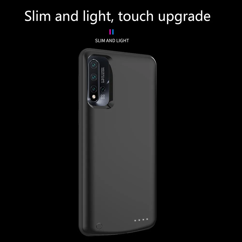 

For Huawei Nova 5 Battery Charging Case 6500mAh Backup Powerbank Case for Huawei Nova 5 Pro Battery Charger Cover Slim Funda