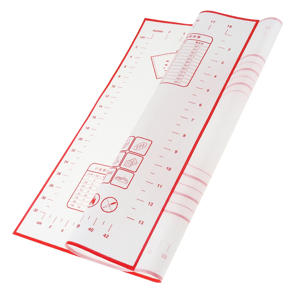 50x40 см антипригарный силиконовый коврик для раскатки теста подкладка для кондитерских изделий торт посуда для выпечки паста муки стол лист кухонные инструменты