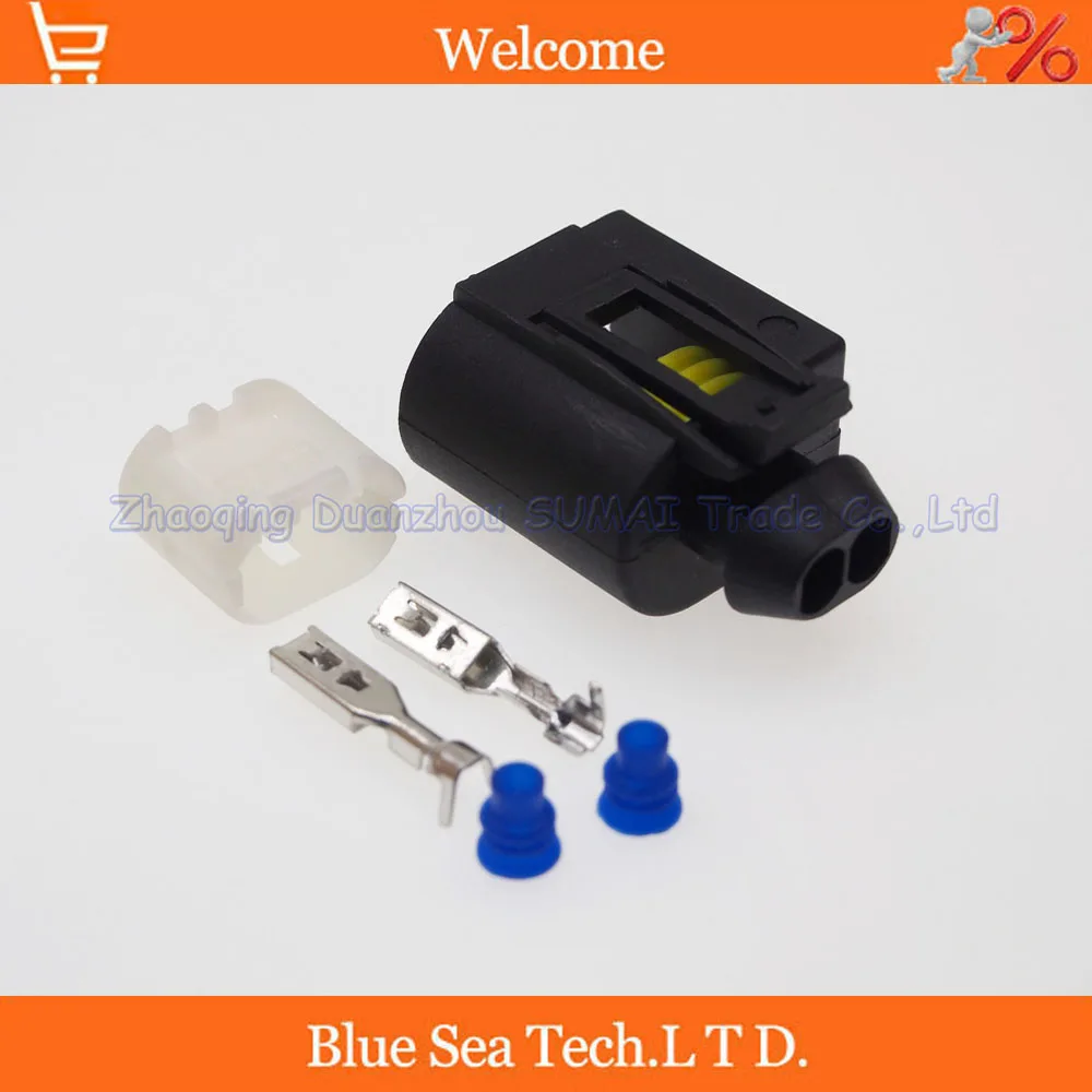 

2 Pin 3.5mm male Auto waterproof electrical connector with Pin&seal,3.5mm ABS Sensor plug for BMW car etc.
