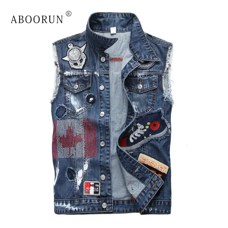 jeans and vest mens fashion