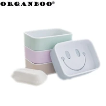 Organboo 1 шт. смайлик мыльница творческий ванной мыльница для ванной мыть мыльницей стока полка мыльница эко