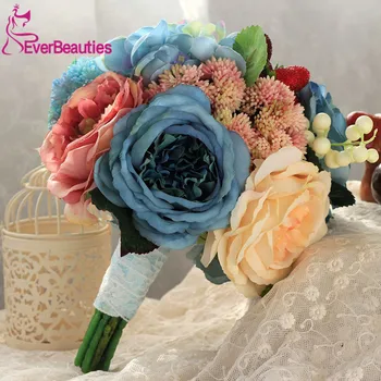 

Outside Beach Wedding For Brides Bridal Bouquets Buque de noiva Artificial Wedding Flowers
