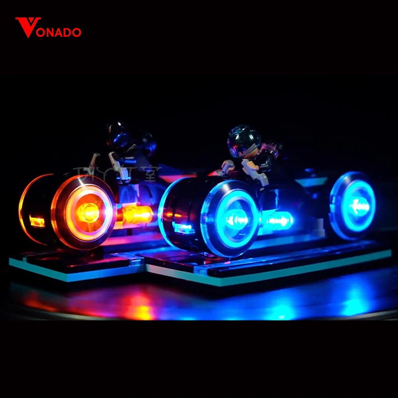 

LED Light Kit BELA 10881 Compatible with Lego21314 Ideas TRON Legacy High Speed Light Wheel Blocks Rebuild Movie Toy(only light