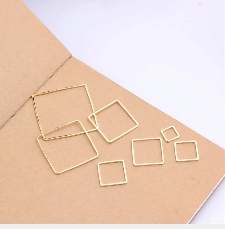 Wholesale 50pcs/lot 8mm/10mm/12mm/14mm/16mm/20mm/25mm/30mm Charm copper karat gold Pendant Earrings DIY Jewelry Accessories | Украшения и