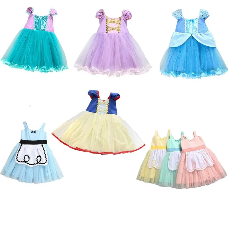 

Baby Girl Princess Dress Kids Halloween Cinderella Ariel Cosplay Party Costume Snow white Rapunzel Christmas Gift for Children