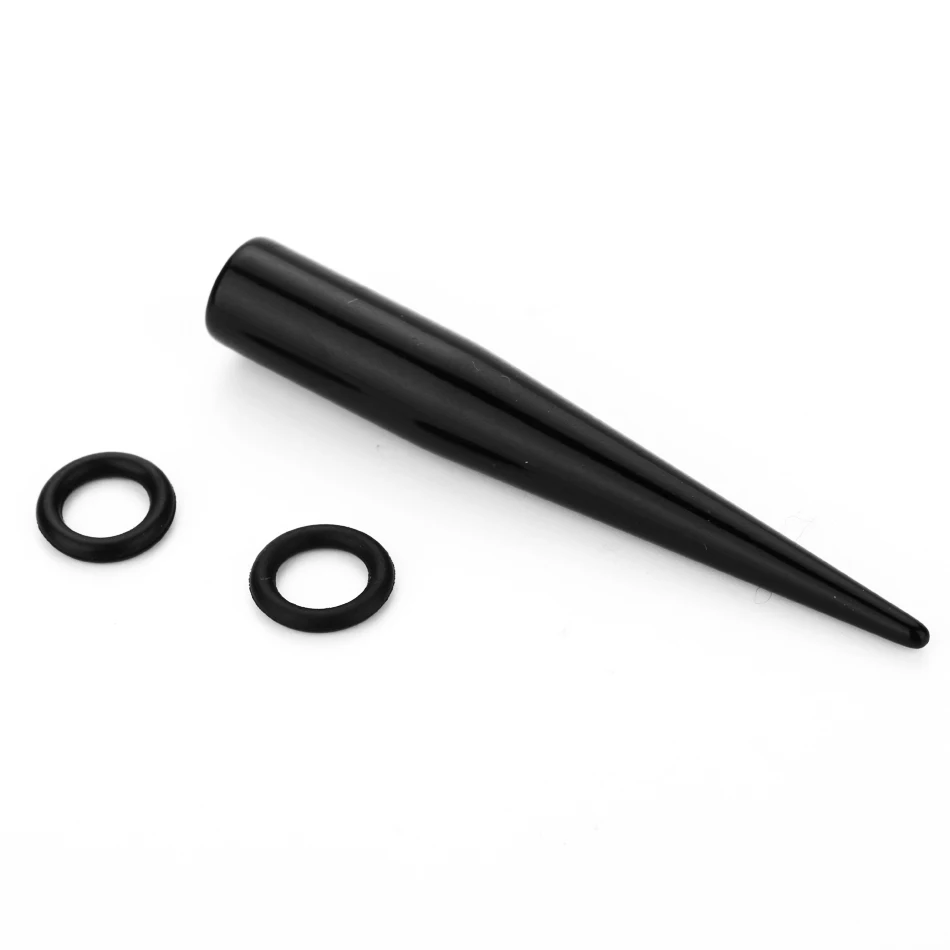 Piercing Jewelry Body Piercing Earrings Ear Piercing Jewelry Body Piercing Jewelry Body Jewelry Ear Taper Earrings 7mm 9mm Black Acrylic Ear Tapers Stretcher Ear Plugs and Tunnels Piercing Expanders Gauges Earrings 1Pc