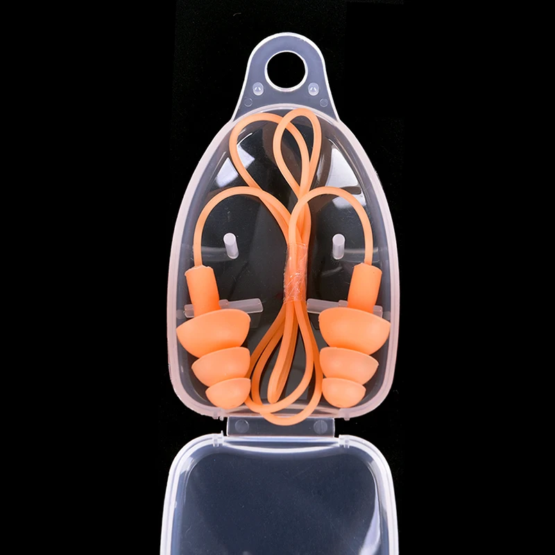 1 шт Универсальные Мягкие силиконовые плавающие затычки для ушей, аксессуары для бассейна, для водных видов спорта, плавающие затычки для ушей, 8 цветов - Цвет: orange