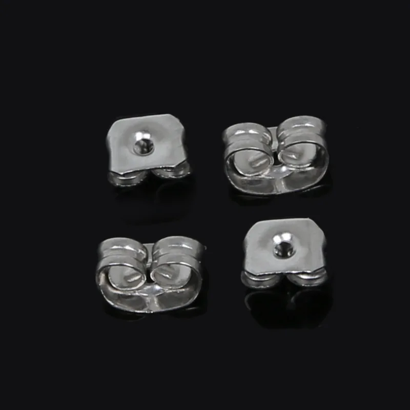 

High Quality 200pcs/lot Stainless Steel Earrings Jewelry Metal Ear Earring Back Earring Stopper DIY Jewelry Accessories