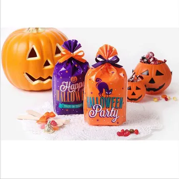 

50 pcs Halloween cookies Bag Plastic Gift Bag Mini cupcake packaging bags Christmas gift package
